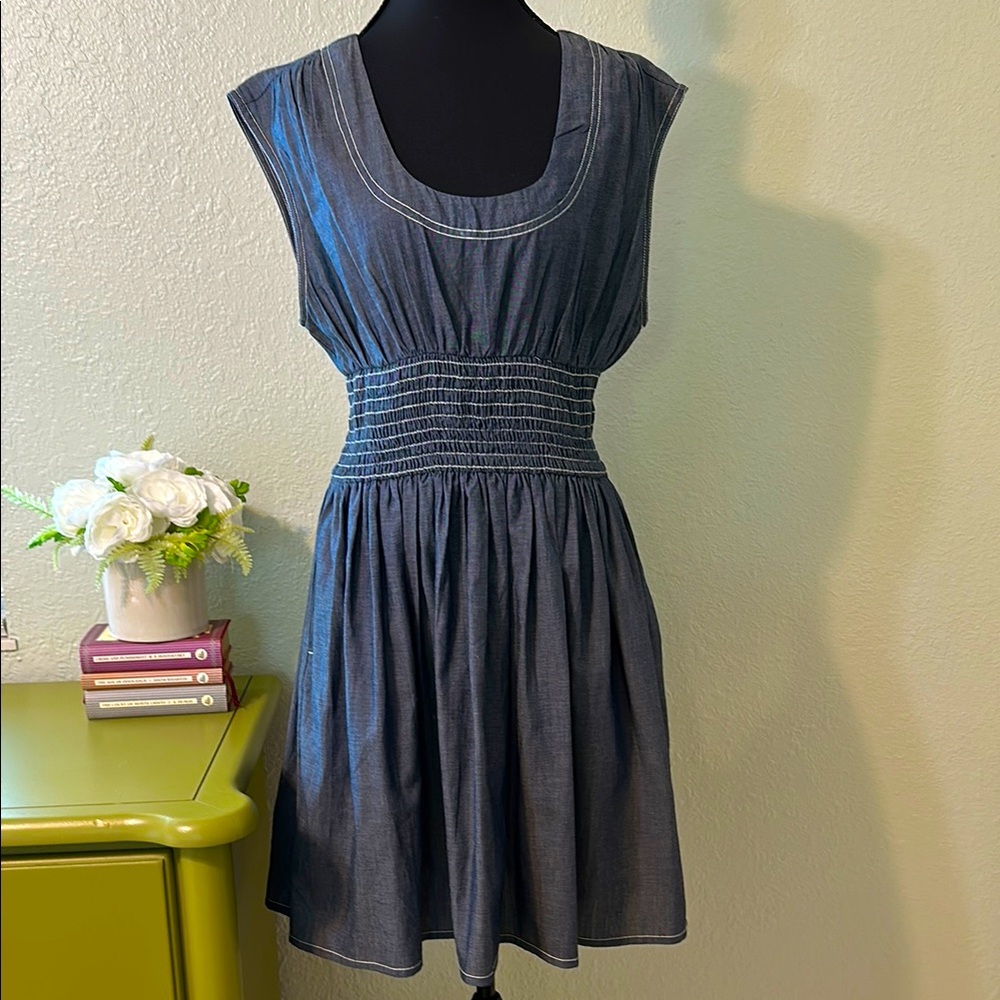 Venus Blue Denim-like Dress